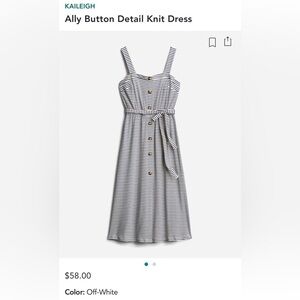 Never worn - Navy and White striped dress